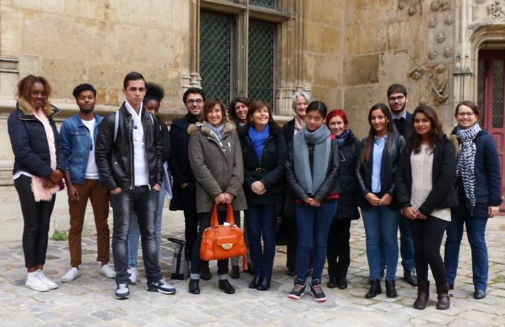 Visite au musée de Cluny. Lycéens, étudiants et parrains/marraines mélangés. Novembre 2015